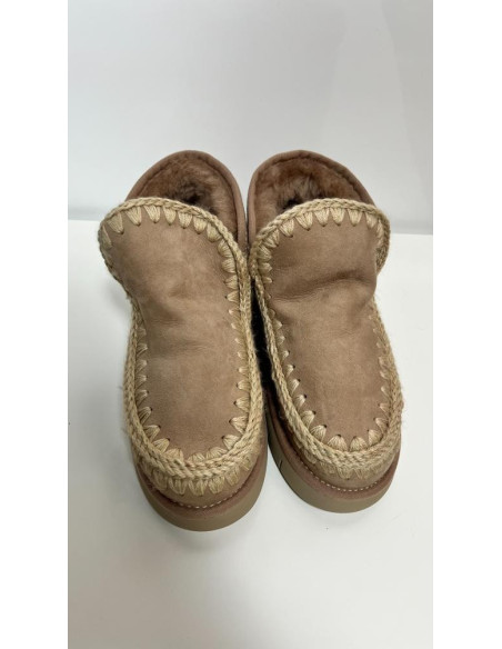 Mou Stivaletto Eskimo Bounce Sneaker In Pelle Di Montone Color Cammello