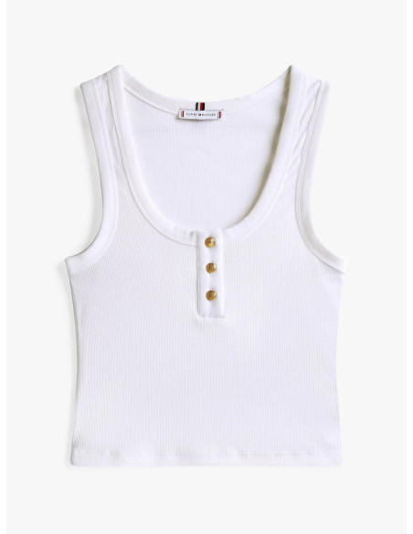 Tommy Hilfiger Canotta Slim Fit Con Collo Henley