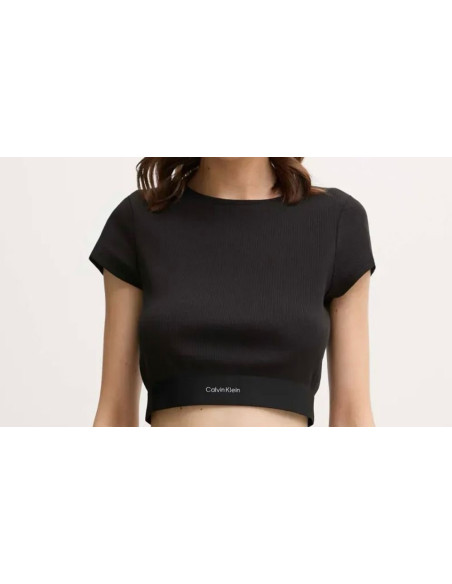 Calvin Klein T-Shirt Lounge Corta  Cotton Stretch Rib