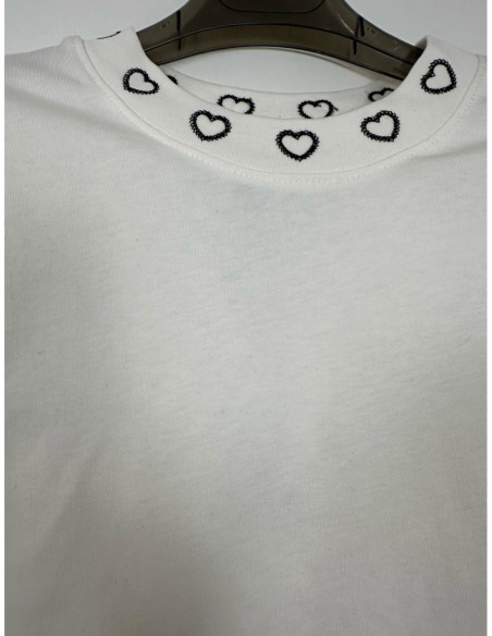 Berna T-Shirt Cuori Ricamati