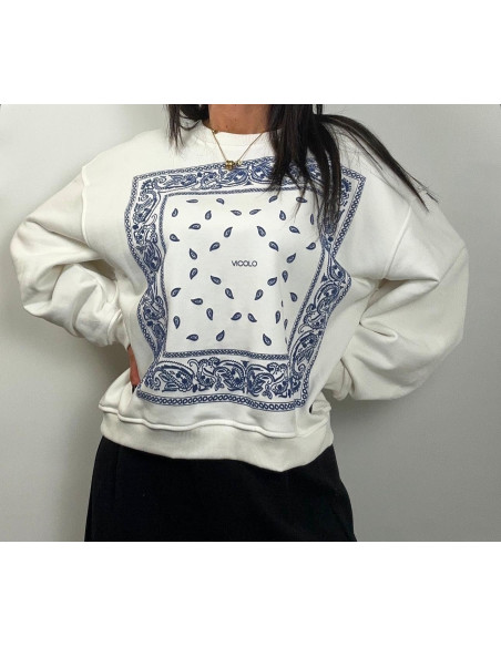 Vicolo Felpa Stampa Bandana