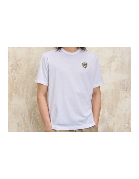 Blauer T-Shirt Logo Gommatofaxon