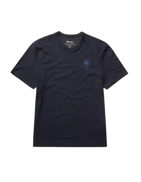 Blauer T-Shirt Con Logo