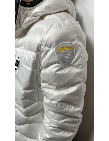 Blauer Giubbino Con Cappuccio