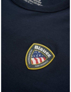 Blauer T-Shirt Logo Gommatofaxon