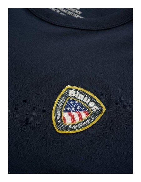 Blauer T-Shirt Logo Gommatofaxon