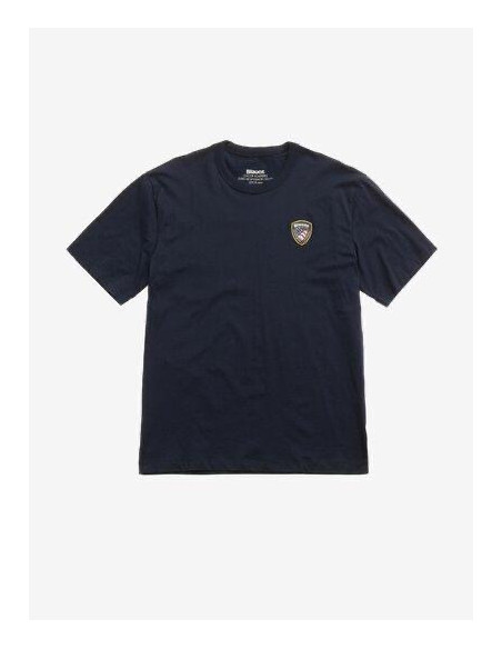 Blauer T-Shirt Logo Gommatofaxon