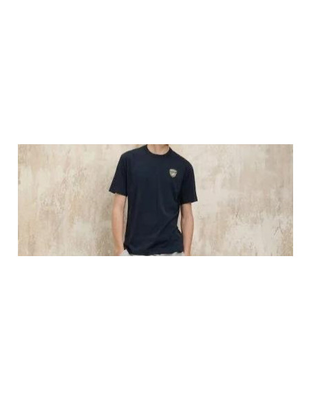 Blauer T-Shirt Logo Gommatofaxon
