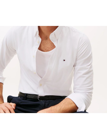 Tommy Hilfiger Camicia Slim Fit Con Bandierina Ricamata