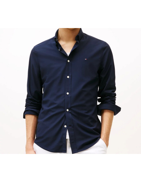 Tommy Hilfiger Camicia Slim Fit Con Bandierina Ricamata
