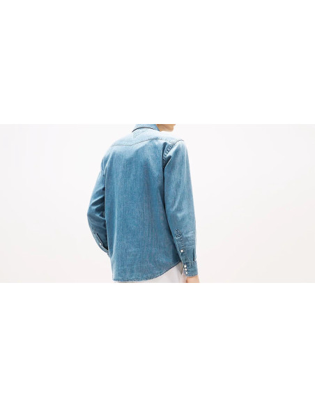 Tommy Hilfiger Camicia Regular Fit In Denim Stile Western