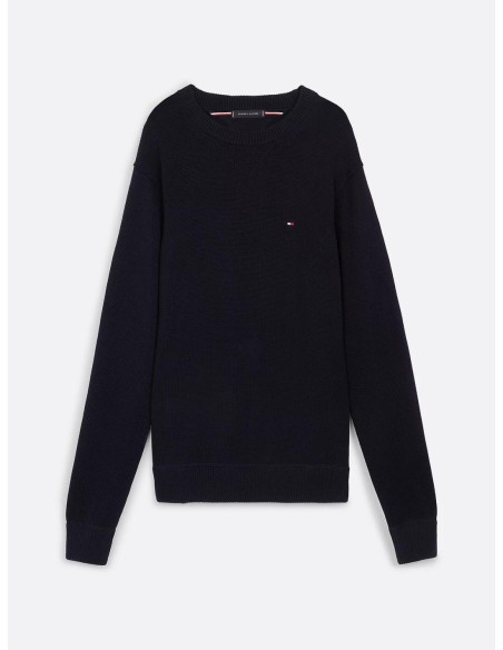 Tommy Hilfiger Pullover Relaxed Fit Con Bandierina Ricamata