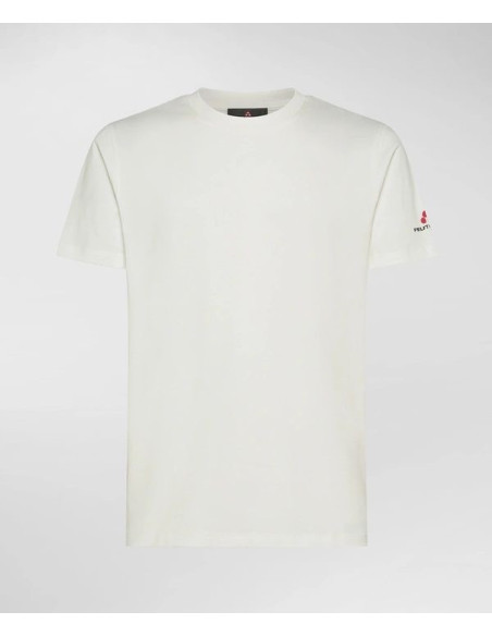 Peuterey T-Shirt In Cotone Stretch E Logo Stampato
