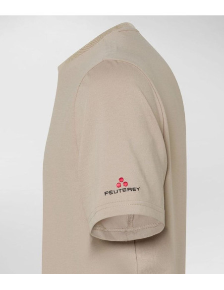 Peuterey T-Shirt In Piquet Stretch Di Cotone E Seta