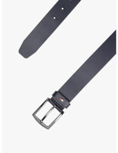 Tommy Hilfiger Cintura Denton In Pelle Con Bandiera Smaltata 2