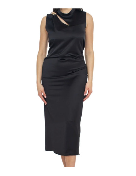 Vicolo Abito Midi con Cut Out e Applicazione