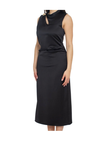 Vicolo Abito Midi con Cut Out e Applicazione