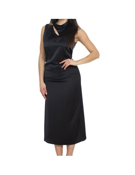 Vicolo Abito Midi con Cut Out e Applicazione
