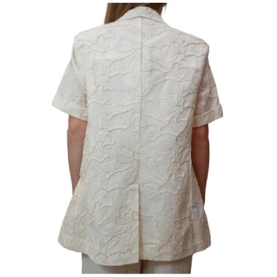 Susy Mix Blazer Ricamato Color Crema Susy Mix Blazer Ricamato Color Crema