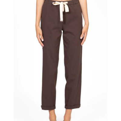 Vicolo Pantalone Popeline Elastico In Vita Vicolo Pantalone Popeline Elastico In Vita