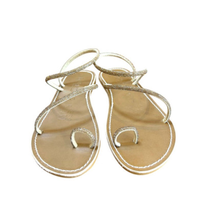 Le Salentine Sandali Flat Strass Oro Le Salentine Sandali Flat Strass Oro