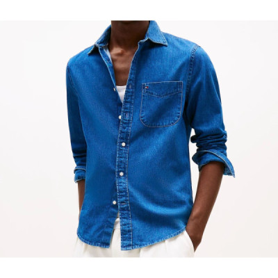 Tommy Hilfiger Camicia Regular Fit In Denim Tommy Hilfiger Camicia Regular Fit In Denim