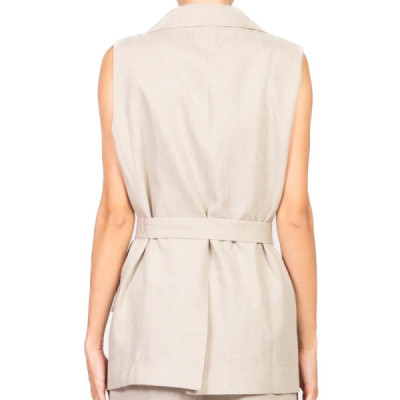 Vicolo Gilet Monopetto in Lino Vicolo Gilet Monopetto in Lino