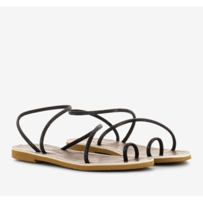 Le Salentine Sandali Flat Strass Nere Le Salentine Sandali Flat Strass Nere