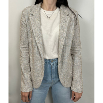 Tensione In Blazer Lurex Celeste Tensione In Blazer Lurex Celeste
