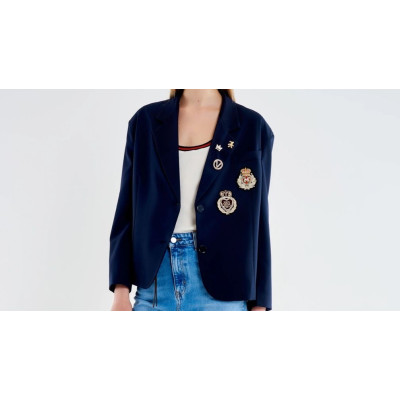 Vicolo Blazer Corto Con Stemma Vicolo Blazer Corto Con Stemma