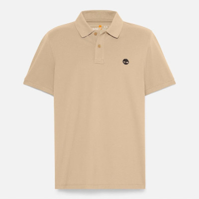 Timberland Polo A Maniche Corte In Piqué Millers River Da Uomo In Colore Beige Timberland Polo A Maniche Corte In Piqué Millers River Da Uomo In Colore Beige