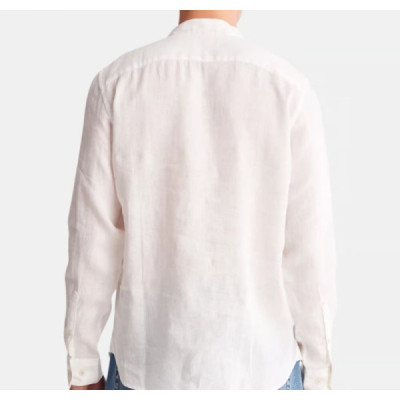 Timberland Camicia In Lino Mill Brook Da Uomo In Bianco
