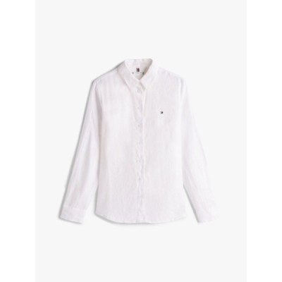 Tommy Hilfiger Camicia Regular Fit In Lino Tommy Hilfiger Camicia Regular Fit In Lino