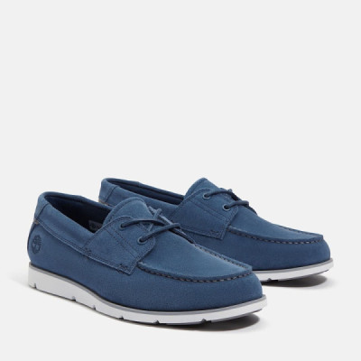 Timberland Scarpa Stringata Grafton Bay Da Uomo In Blu Scuro