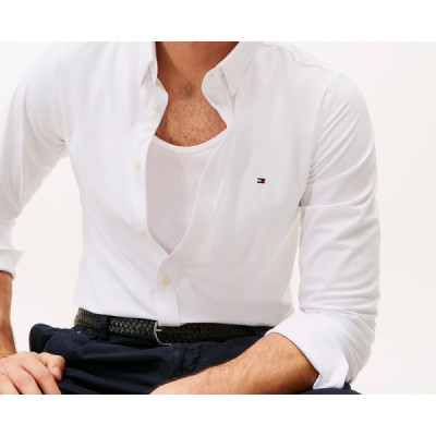 Tommy Hilfiger Camicia Slim Fit Con Bandierina Ricamata