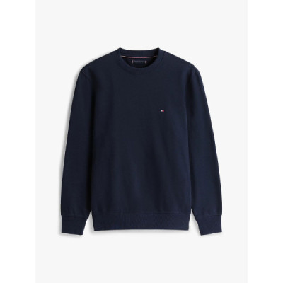 Tommy Hilfiger Felpa In Spugna Con Bandierina Ricamata Tommy Hilfiger Felpa In Spugna Con Bandierina Ricamata
