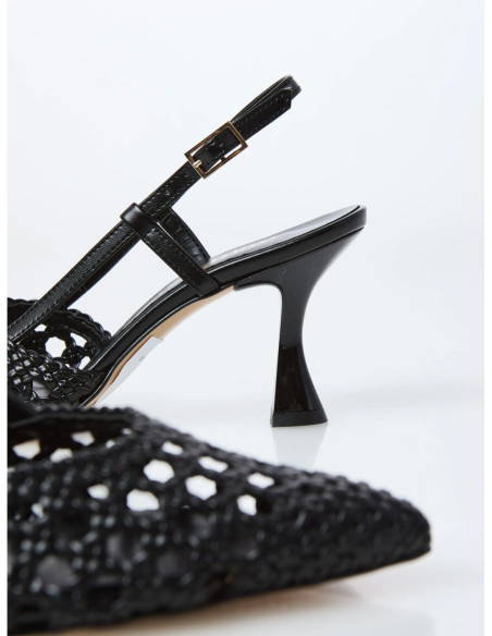 Ovyè Slingback In Ecopelle Intrecciata