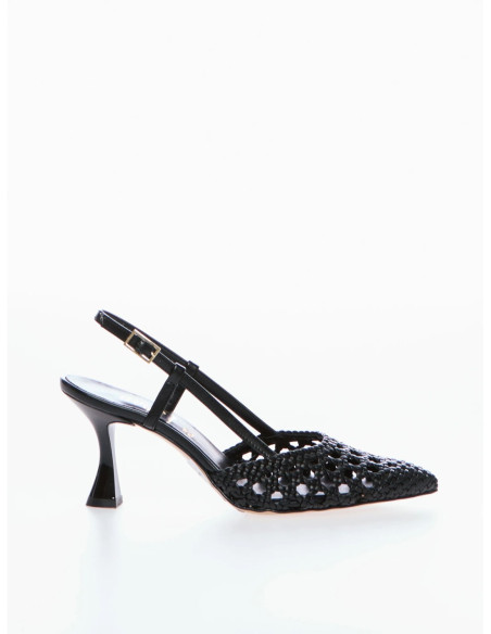 Ovyè Slingback In Ecopelle Intrecciata