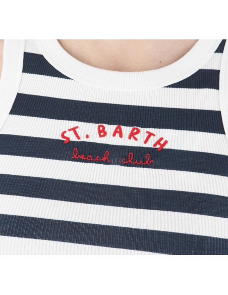 Saint Barth Ada Canotta In Cotone A Righe
