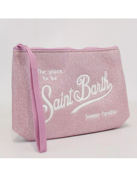 Saint Barth Pochette Aline Lurex Rosa