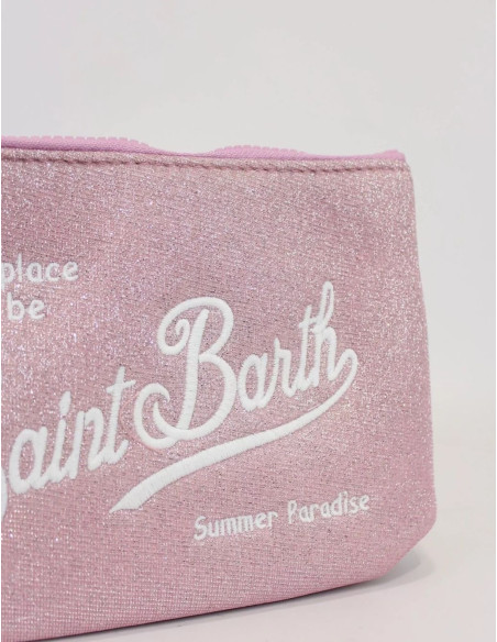 Saint Barth Pochette Aline Lurex Rosa