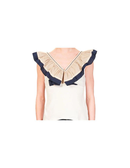 Haveone Top Scollo V Rouches