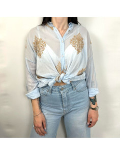 Tensione In Camicia Con Ricamo