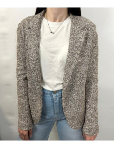 Tensione In Blazer Lurex Nero
