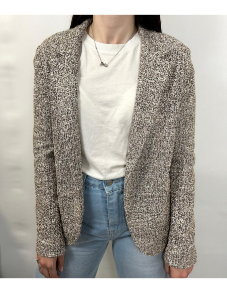 Tensione In Blazer Lurex Nero