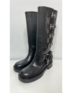 Ovyè Stivali Biker In Pelle