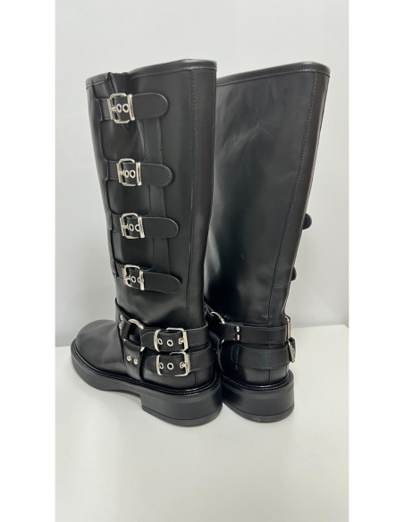Ovyè Stivali Biker In Pelle