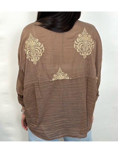 Tensione In Camicia Con Ricamo