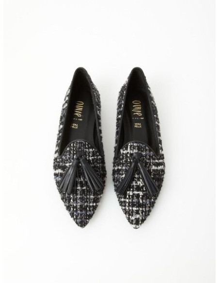 Ovyè Scarpe Nere In Tweed