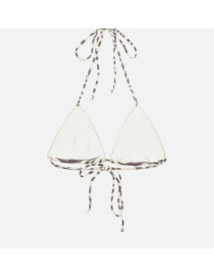 Saint Barth Leah Top Triangolo In Lurex Con Stampa Zebrata 2